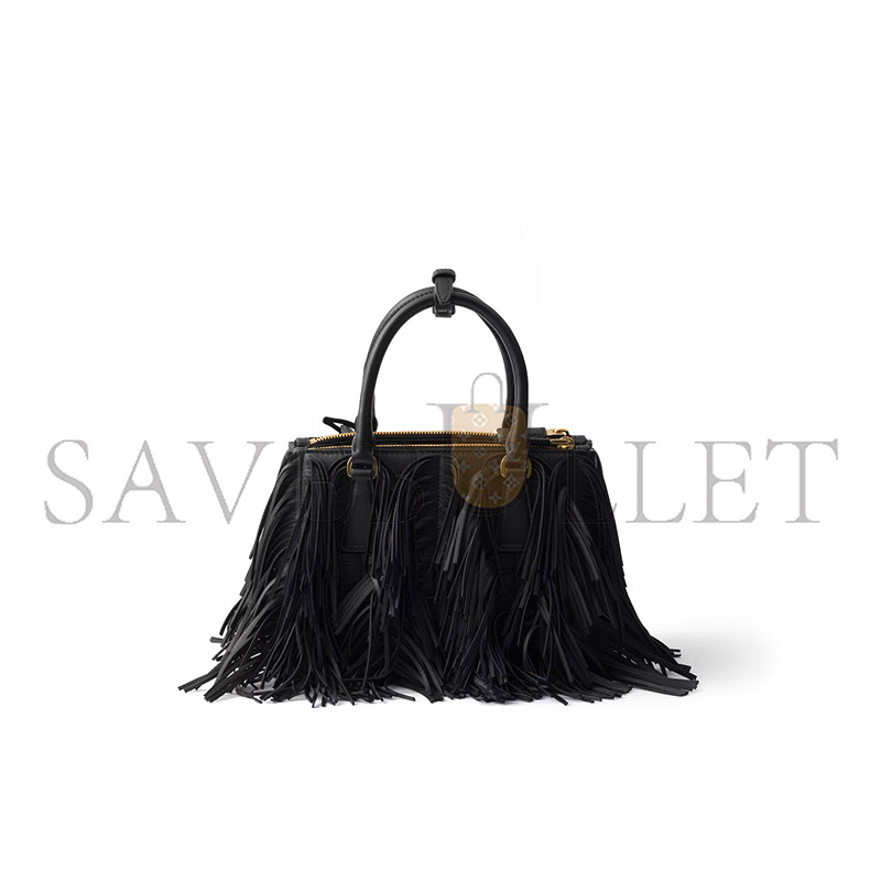 Pra*a galleria small leather bag with fringe 1ba896 (24.5*18.5*11cm)